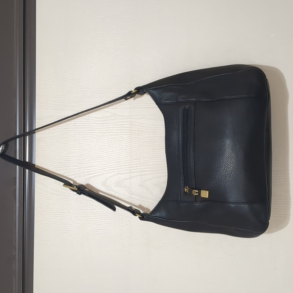 Etienne Aigner Black Leather Shoulder Bag - Picture 1 of 11